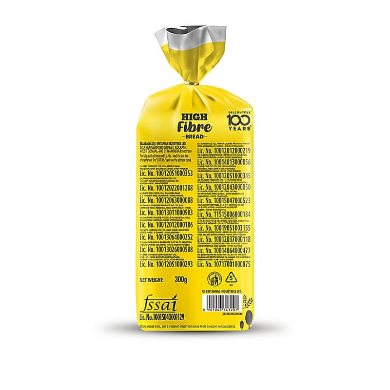 Britannia High Fiber Bread, 300 gm view 2