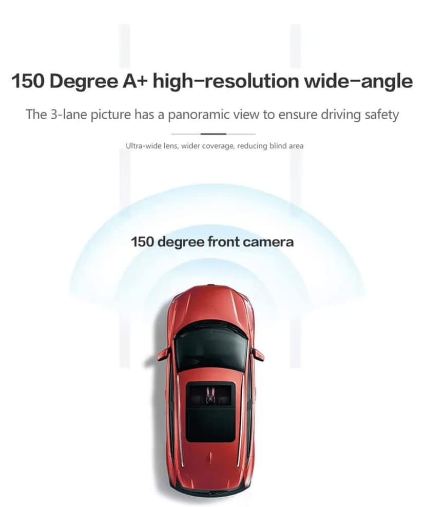 AUSHA 1080p Full HD Car Dash Camera with Starlight Night Vision | 150° Wide Angle, G-Sensor, Loop Recording view 2