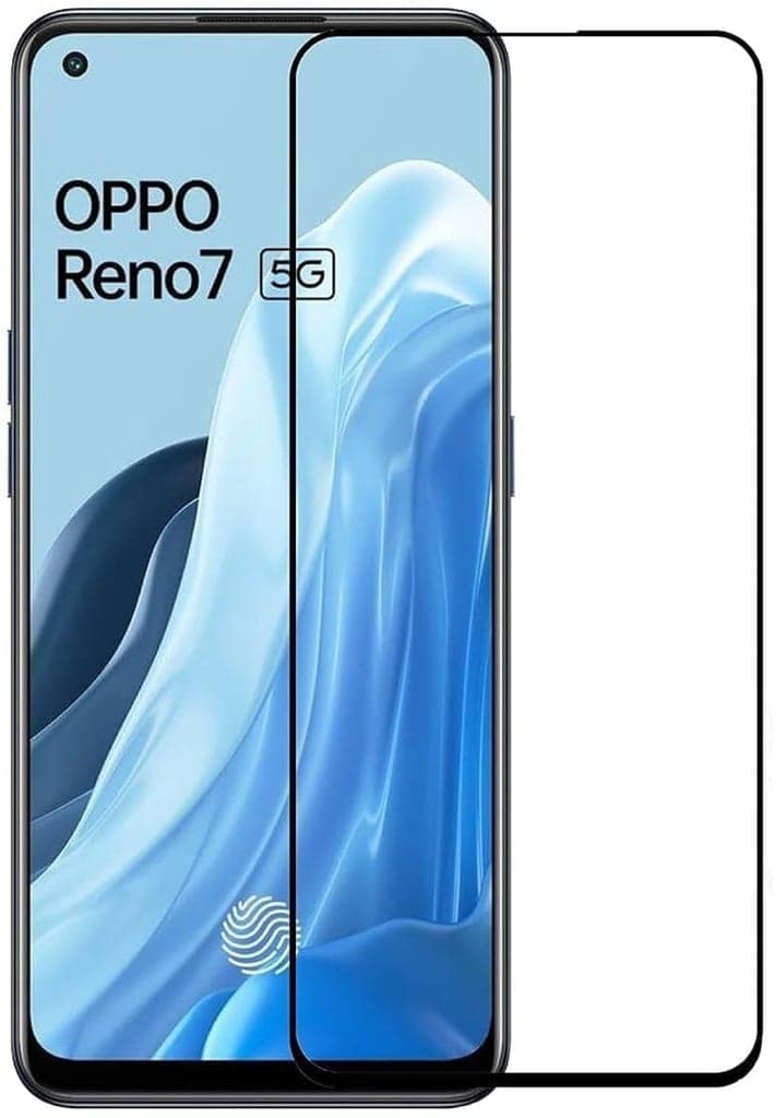PLUGTECH Advanced Tempered Glass With Anti-Explosion 9H Hardness Edge-To-Edge Coverage Screen Guard for OPPO RENO7 5G