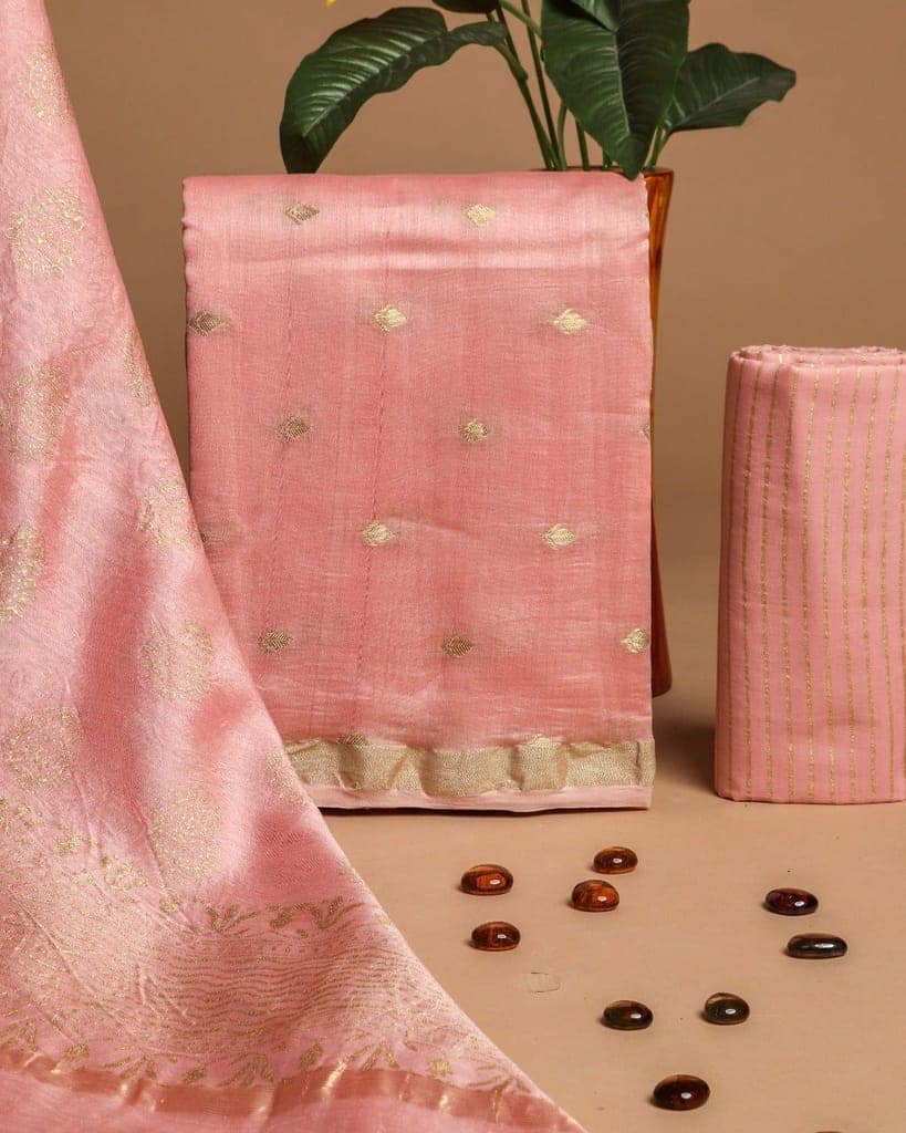 Exclusive Chanderi Jacquard Suit Set (CHA43) view 2