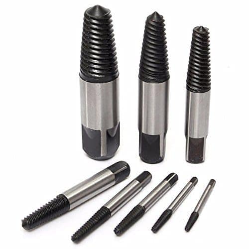 H9 Screw Extractor Set Damaged Nut Screw Extractor Bolt Stud Remover, Screwdriver Tool Kit, Red, 8 Pieces view 2