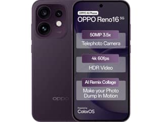 Oppo Reno 16 5G Smartphone, 12GB RAM, 256GB Storage - Twilight Violet