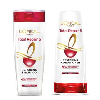 Loreal Paris Total Repair 5 Repairing Shampoo With Keratin Xs, 180 Ml Bottle