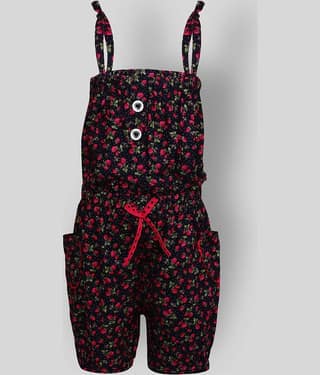 Cherry Tree Girls Cotton Jumpsuit ( Pack of 1 , Deep Pink )