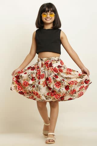 Tinkle Trendy Cream Skirt For Girls.