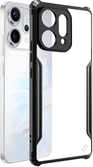 PLUGTECH Slim Shockproof Case | Matte Black Soft | Drop Protection | Precise Cutouts | Premium Mobile Cover for Oppo Reno14