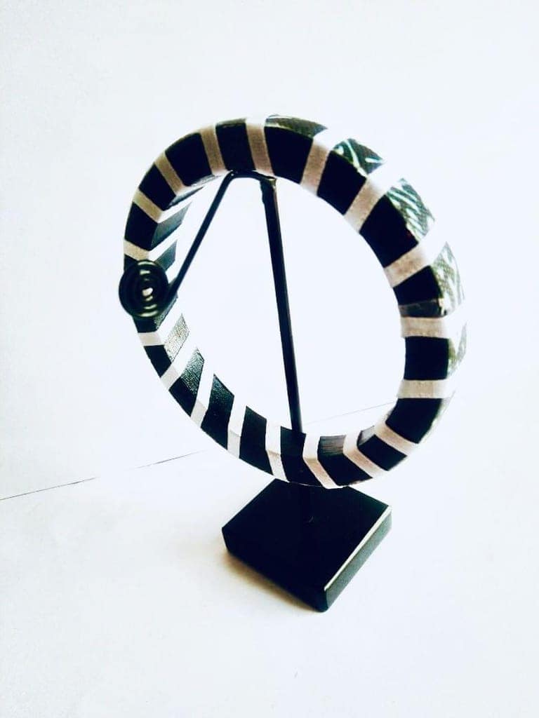 Summer Cooler - Vintage Black and White Bangle view 2