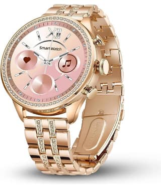 OLIVE OPS Gen-9 Smartwatch with Metal Strap & HD Display, Bluetooth Calling, 100+ Watch Faces, Health Tracker, Sports Modes & IP67 Waterproof (Rose Gold)