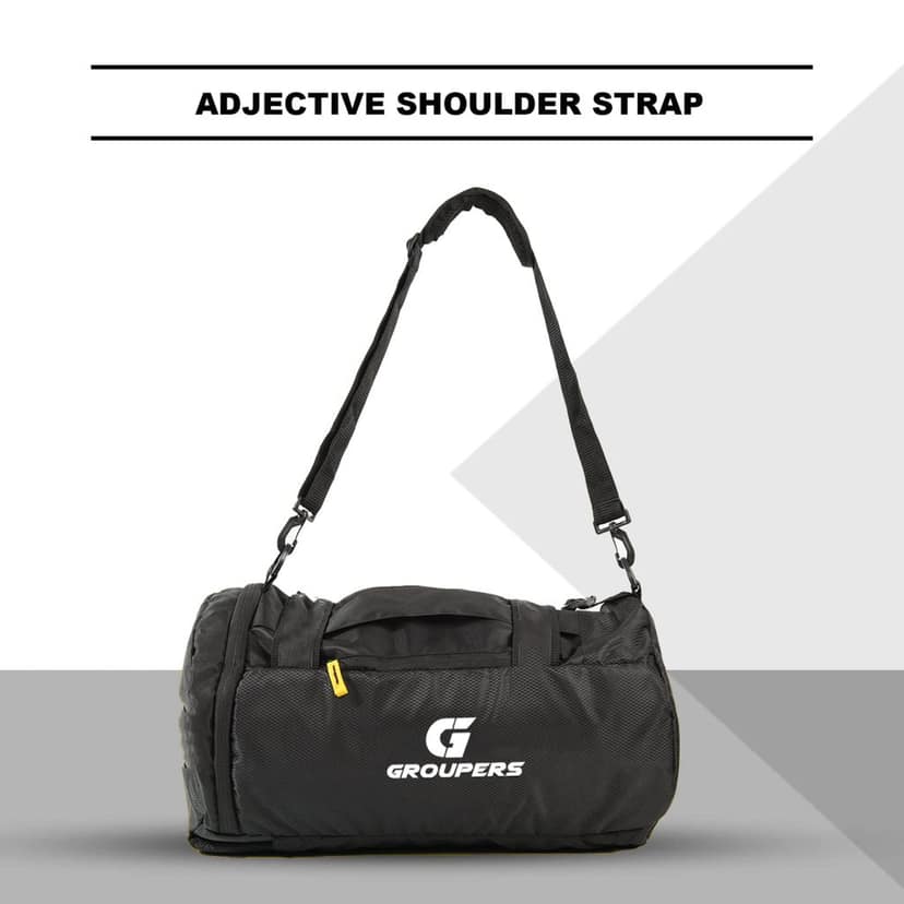 GROUPERS Premium Bag | Multipurpose Gym, Travel & Sports Bag with Adjustable Strap Pack of 03 view 2