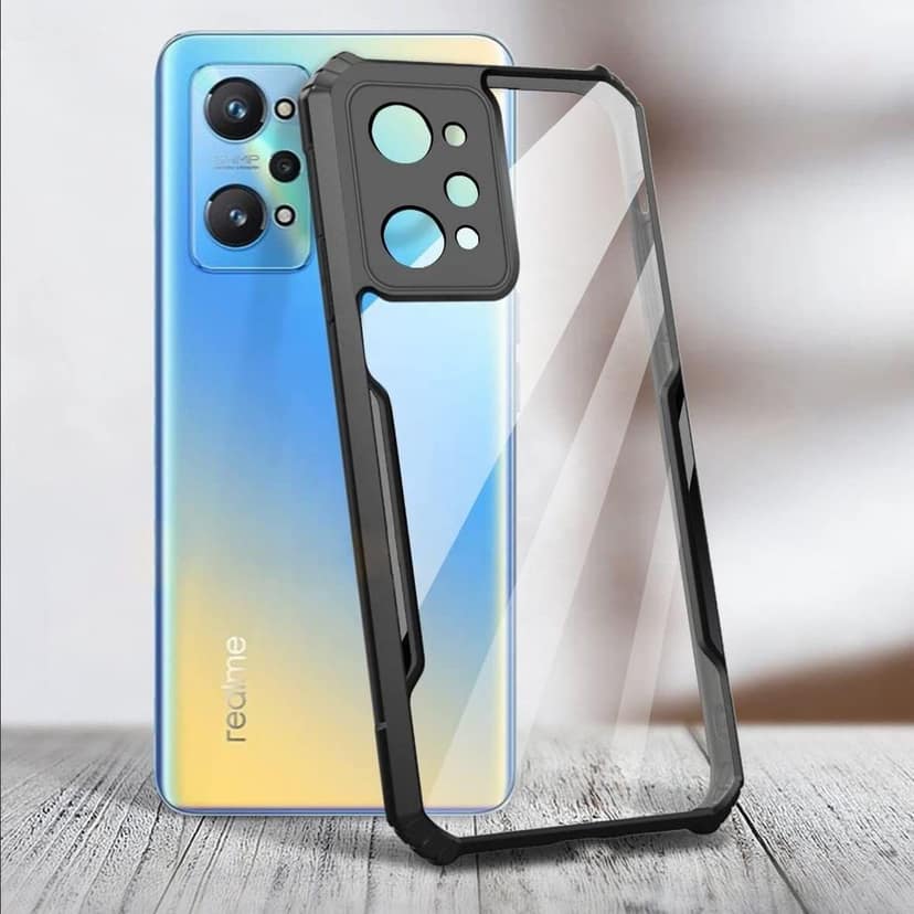 PLUGTECH Slim Shockproof Case | Matte Black Soft | Drop Protection | Precise Cutouts | Premium Mobile Cover for Realme GT2, Realme GT Neo2