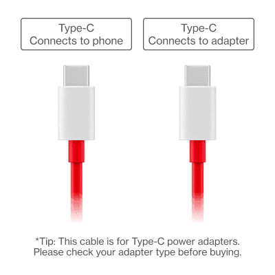 OnePlus SuperVooc Charge Original Type-C to Type-C Cable C203A 100 cm (Red) view 2