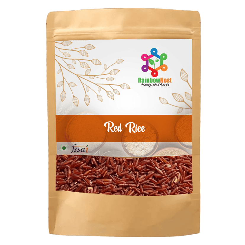 RainbowNest Red Rice - Healthy Whole Grain - High Fiber Red Matta Rice 500g