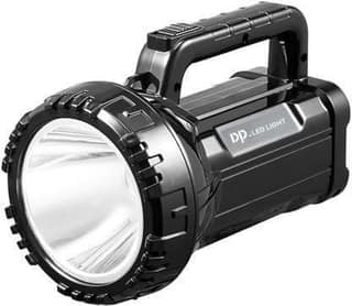 DP 7045 Portable Rechargeable LED Search light Torch (Black, 23 cm, Rechargeable)