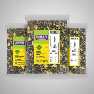 Crunchizz COMBO I 3 Packet BLACK SESAME CHIKKI CANDY BAR I Total - 300 Grams