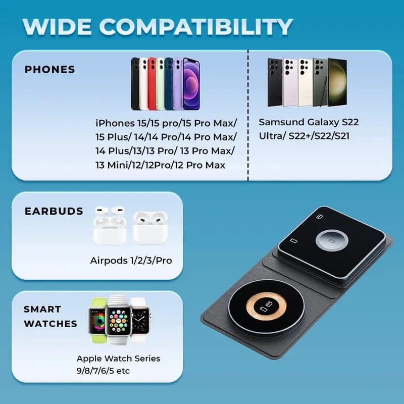 Lapcare VIO 2 IN 1 Wireless Charging Stand With Multiple Protection (LWC-663) view 2