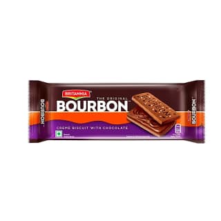 Britannia Bourbon Chocolate Cream Biscuits, 100 G