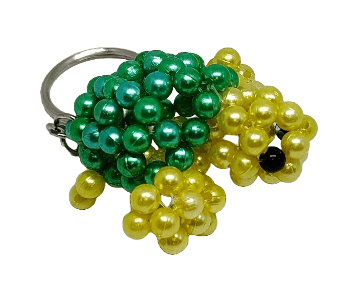 Turtle Beaded Keychain view 2