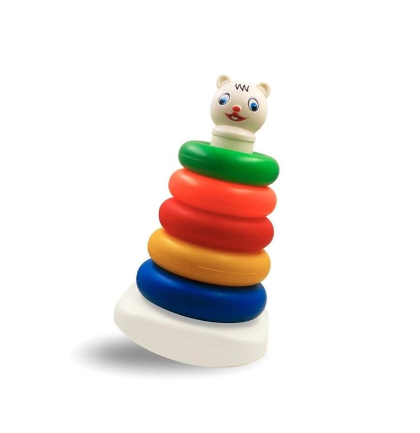 Nippon Baby Coloured Ring Stacker - Small Five Rings Baby Development Play and Learn Kit | Pre School Educational Toy view 2