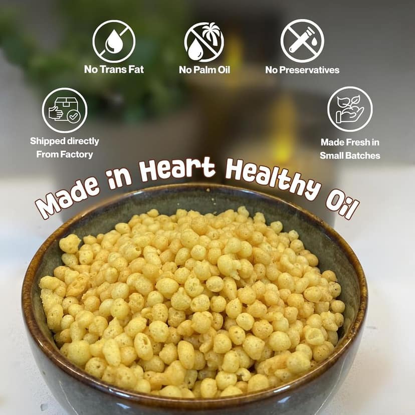 SpiceRaga Raita Boondi | 640g (Pack of 4, 160g Each) | No Palm Oil | Pure Groundnut Oil | No Trans Fat | Crunchy & Tasty | Healthy Namkeen | 100% Natural Ingredients | view 2