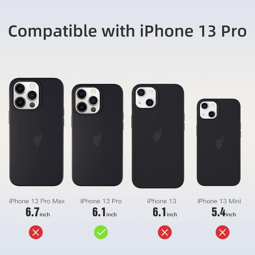LIRAMARK Liquid Silicone Soft Back Cover Case for Apple iPhone 13 Pro (6.1 Inch) view 2
