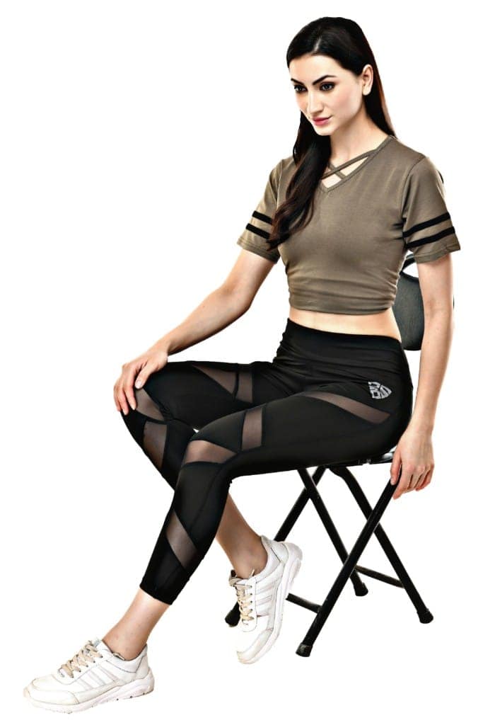 Body Smith Women's Black Active Sports Tights view 2