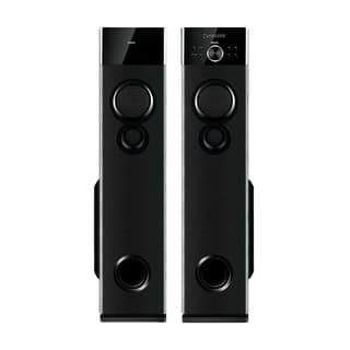 PHILIPS Audio SPA9125 2.0CH 130W Multimedia Tower Speakers with Wireless Microphone,Multi-Connectivity Option with Supporting USB, AUX, FM,Mic & Thumping Bass with Karaoke(Black) PHILIPS Audio SPA9125 2.0CH 130W Multimedia Tower Speakers with Wireless Mi
