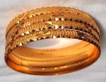 GOLD PLATED BANGLE -SET 4 view 2