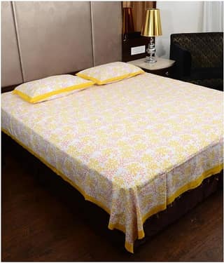 Bombay Spreads Cotton Double Bedsheet ( Multi )