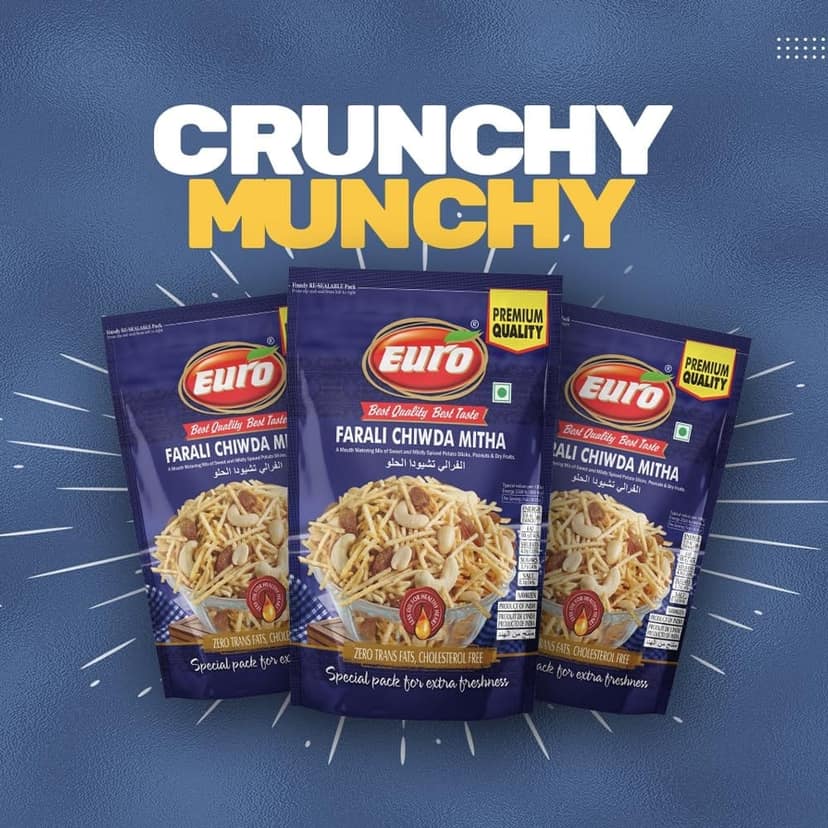 Euro Farali Chiwda Meetha Namkeen - 350gm view 2