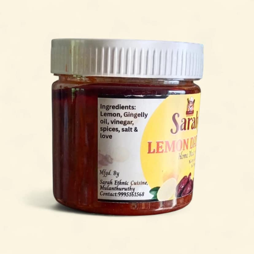 Eco-cater Lemon & Dates Pickle Sweet and Tangy Traditional Style – 250 g (Handmade, No Preservatives) view 2