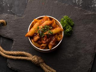 Pink sauce pasta