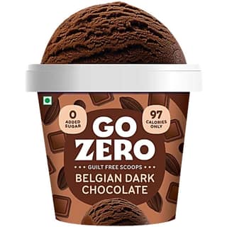 Go Zero Belgian Dark Chocolate Guilt Free Ice Cream Scoops, 100 ml - 100 mL - One ice cream scoop