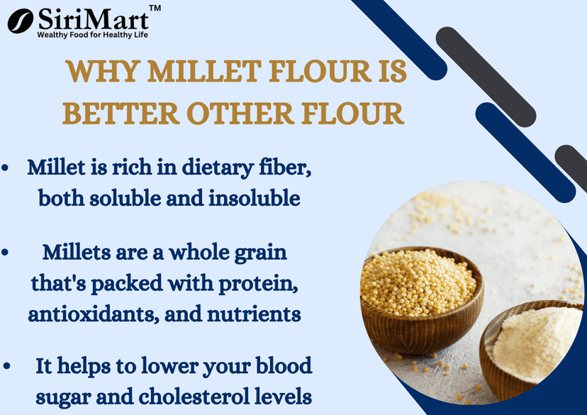 SiriMart Organic Millet Flours Pack of 5 (Brown Top, Foxtail, Little, kodo, Barnyard) - Each 250 gm | 1.25kg view 2