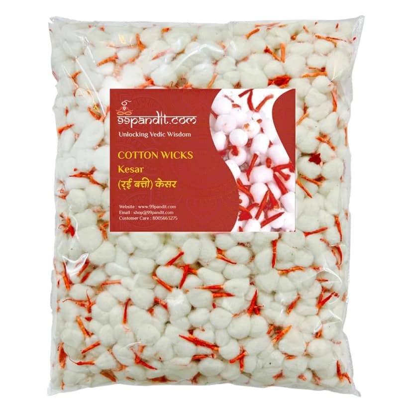 High Quality Cotton Wicks Kesar for Daily Puja 1100 view 2