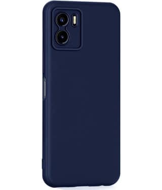 ZAMN - Blue Silicon Plain Cases Compatible For Vivo Y15S ( Pack of 1 )