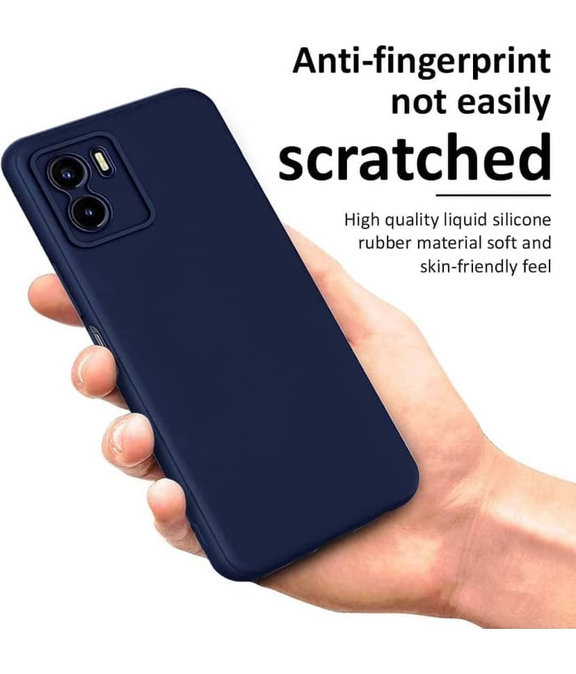 ZAMN - Blue Silicon Plain Cases Compatible For Vivo Y15S ( Pack of 1 ) view 2