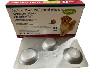 Simparica trio 20 to 40 kg dogs (3 tablets)