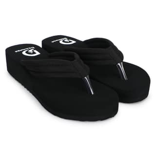 Dhamasa Stylish Black & Maroon Flip-Flops for Ultimate Comfort