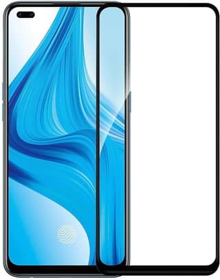 PLUGTECH Advanced Tempered Glass With Anti-Explosion 9H Hardness Edge-To-Edge Coverage Screen Guard for OPPO RENO4
