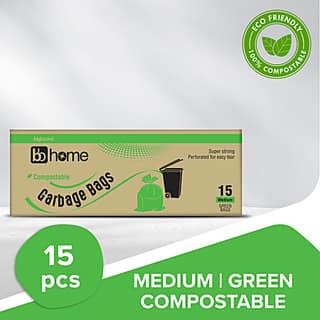 Sunshine Compostable Garbage Bags ( Green ) Medium 48*56 Cm