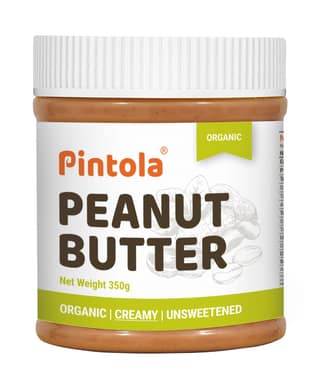 Pintola Organic Peanut Butter High in protein & fiber | Naturally Gluten Free, Zero Added Sugar, Zero Cholestrol | Unsweetened, Creamy Pintola Organic Peanut Butter High in protein & fiber | Naturally Gluten Free, Zero Added Sugar, Zero Cholestrol | Unsw