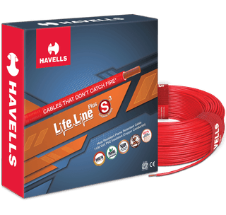 HAVELLS LIFE LINE PLUS S3 HRFR CABLES 2.5MM 90MTR LENGTH COPPER WIRE (100% ORIGINAL)