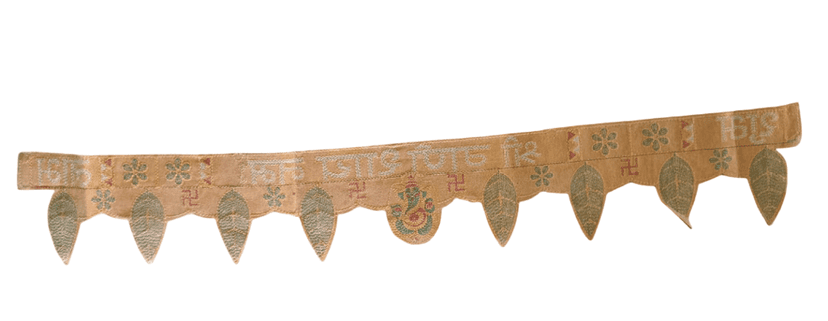 Shree Ganesha Door Hanging - Red & Gold Toran for Home Decor view 2