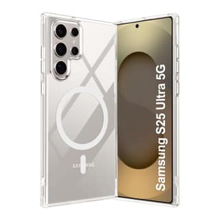 V3Deals S-Pen Compatible Case for Samsung Galaxy S25 Ultra 5G | Anti-Yellowing Transparent Cover with N52 Magnetic Ring | Camera Protection (Transparent, S25 Ultra (Magnetic))