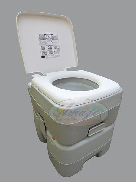 'Amaze' Portable Toilet Orthopaedic Aid Event Furniture Commode (Design-7), Beige | All in one Toilet |for Camping, Outdoor, Trekking, Picnic, Outing view 2