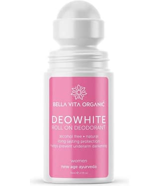 Bella Vita Organic Deo White Natural Underarm 50ml Roll On Deodorant for Women | Control Odour | Alcohol-Free | Antiperspirant, Long Lasting Freshness