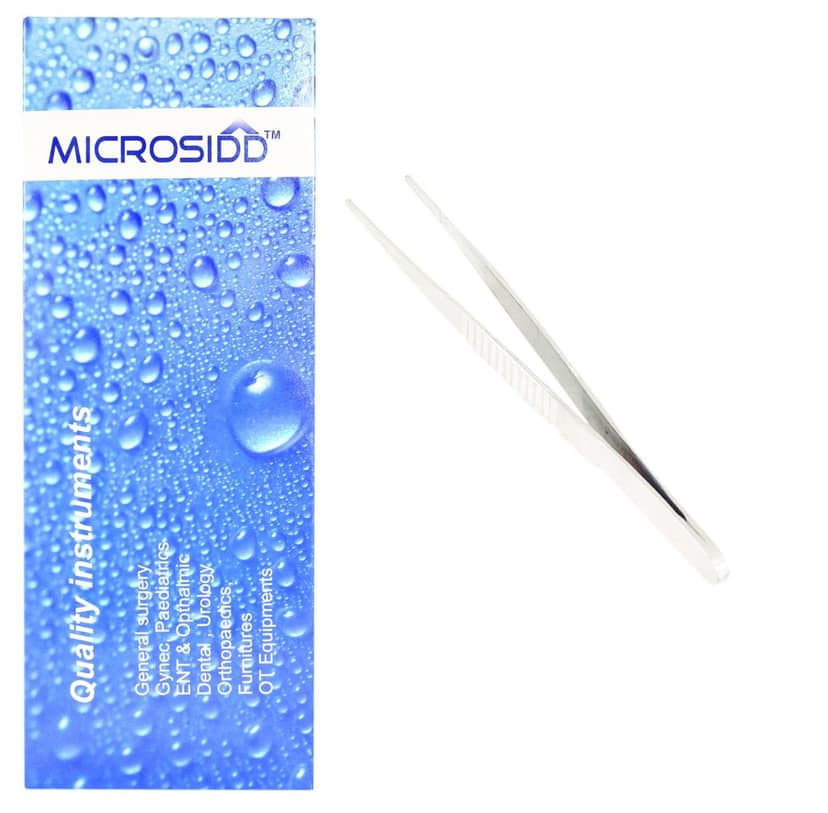 Microsidd Thumb/Dissecting Forcep NON-TOOTHED 8 Inches (Thumb/Plain Tissue Holding Forcep) view 2