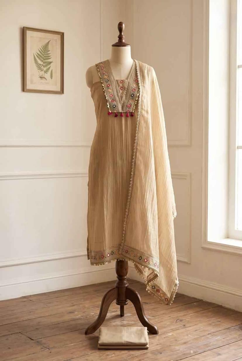 Salsa Silk Festive Suit Set view 2