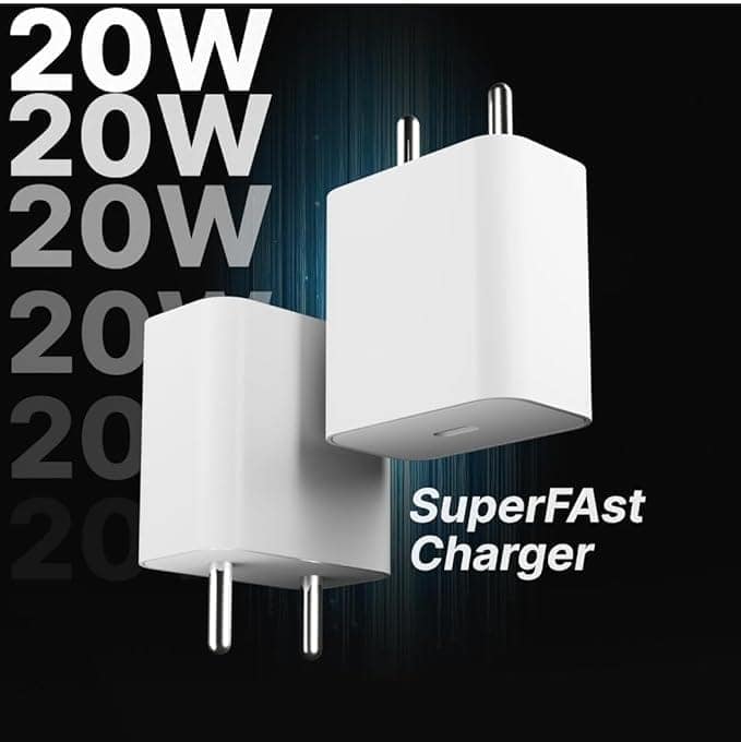 20W Fast Adapter Charger Compatible with iPhone 16/16 Plus/16 Pro/16 Pro Max, 15/14/13/12/11 Series with PD 3.0 USB-C Fast Charging Adaptor ( White Colour ) view 2