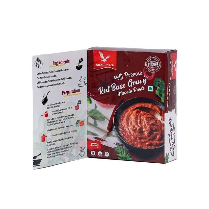 Gharuda’s Multi Purpose Red Base Gravy Masala Paste-200g view 2